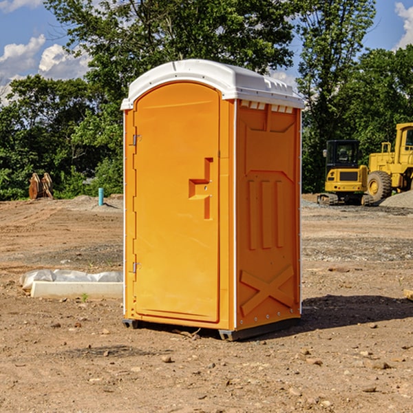 how often are the porta potties cleaned and serviced during a rental period in Pompey